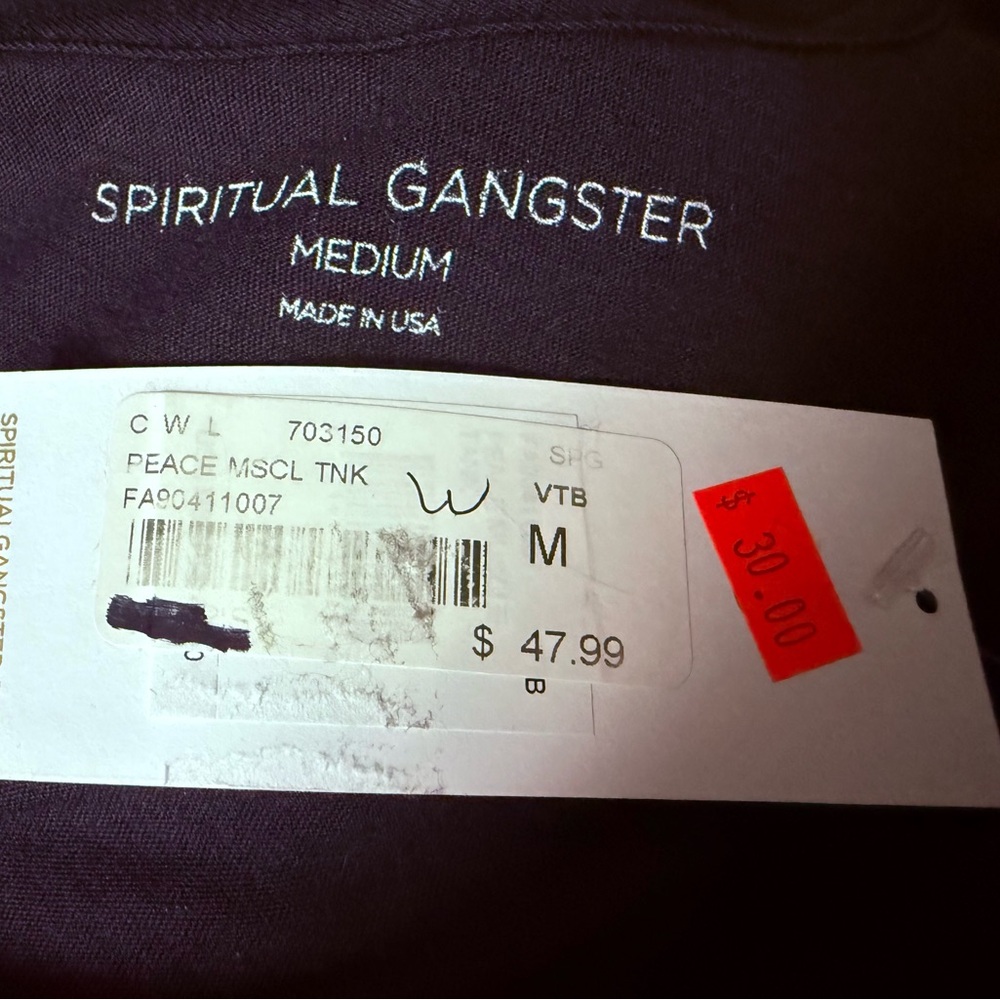 Spiritual Gangster Black  Muscle Tank | Oversized | PEACE LOVE & ALL THE THINGS - Picture 7 of 8